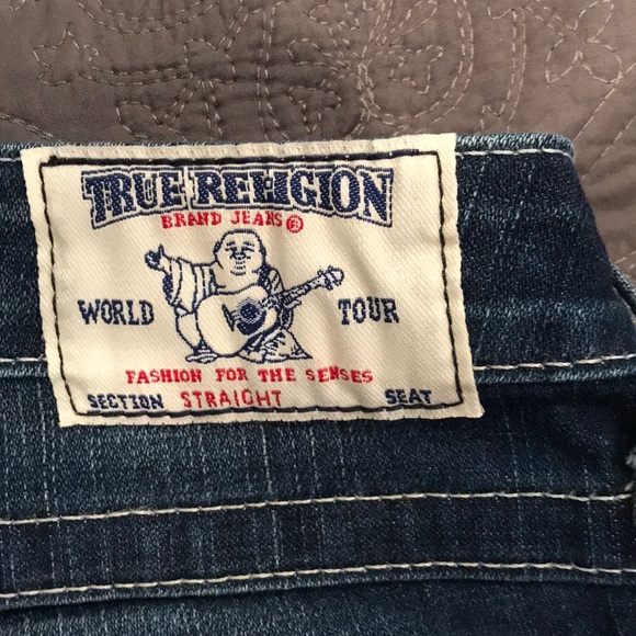 Size 29 deep blue distressed true religion jean - Picture 8 of 8